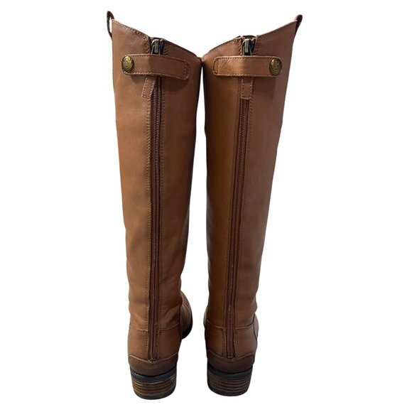 Sam Edelman Penny Leather Riding Boots Size 8 Whiskey Regular Calf Brown - Picture 4 of 12